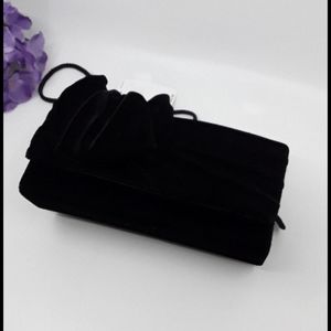 Black Velvet clutch purse w/bow